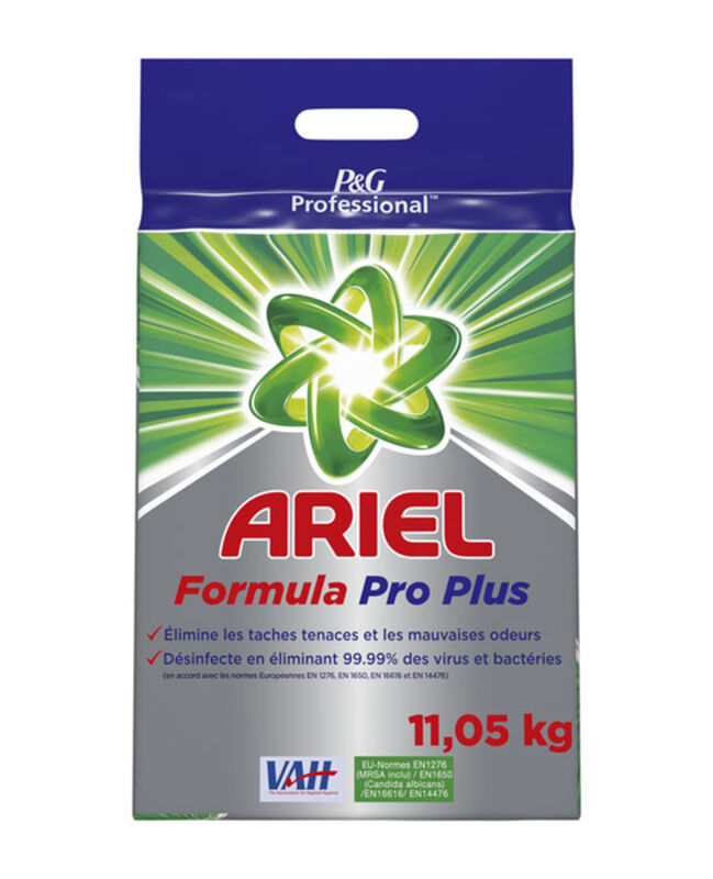 Lessive poudre désinfectante ARIEL FORMULA PRO PLUS- Sac 11KG