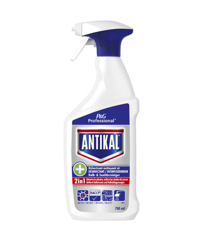 Anti-calcaire bactéricide&virucide ANTIKAL professional-Spray 750ml