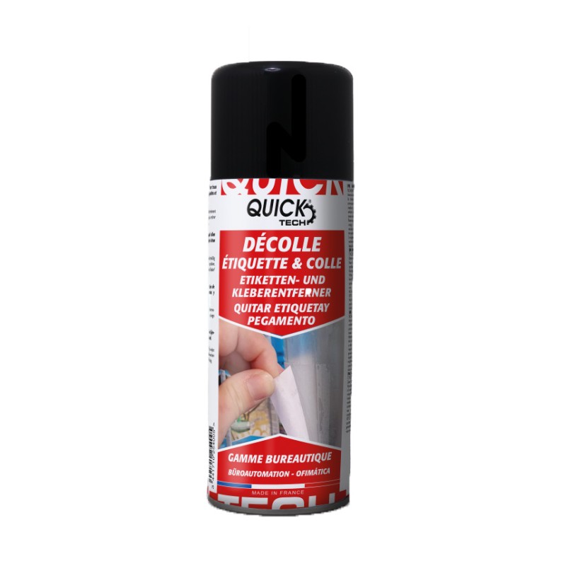 Aérosol pour décoller les étiquettes et colle QUICK TECH - 400ml