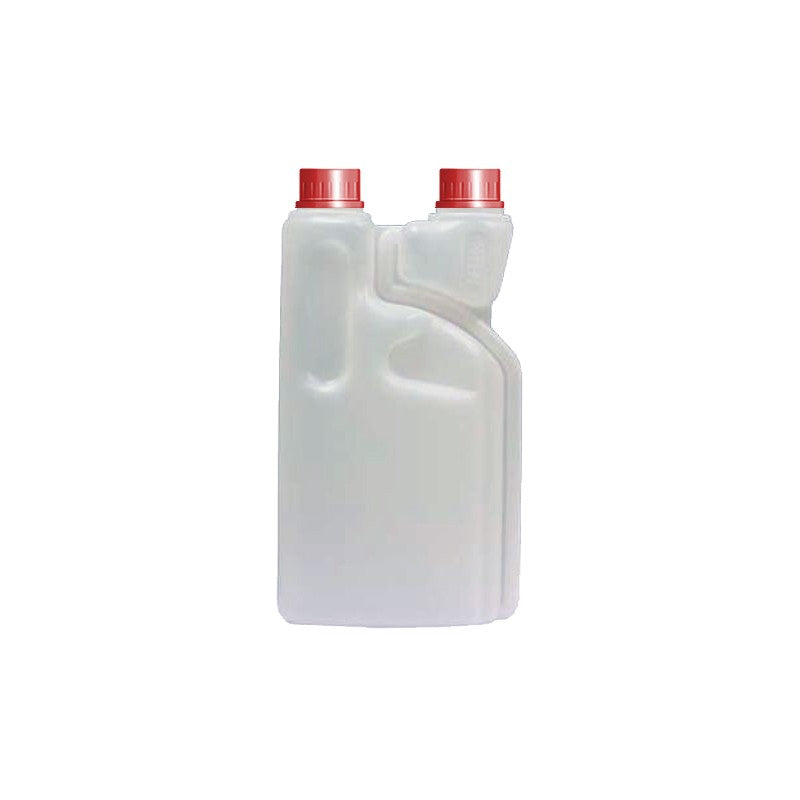 Flacon doseur 1L transparent bouchon blanc code couleur entretien