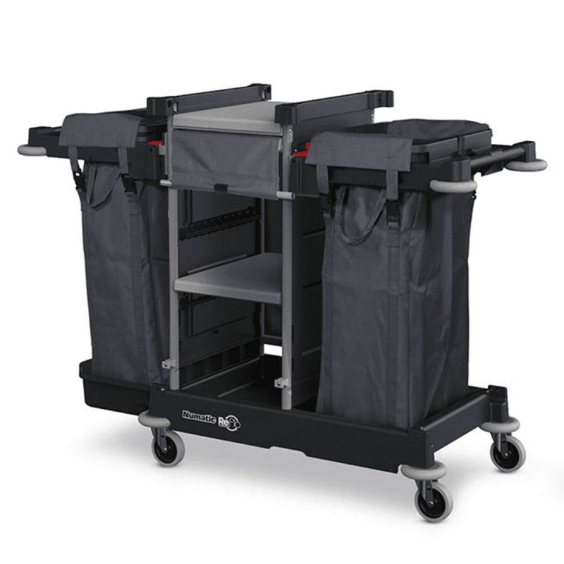 Chariot hôtelier Numatic NKS2LL REFLO détail roues et toile
