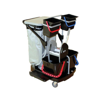 Chariot REVOLUTION Noir ICA avec presse sac 120L et tri selectif