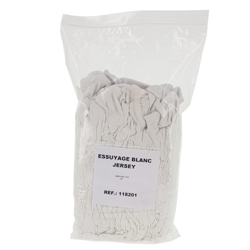 Chiffon BJ blanc Jersey detail tissu coton tricot