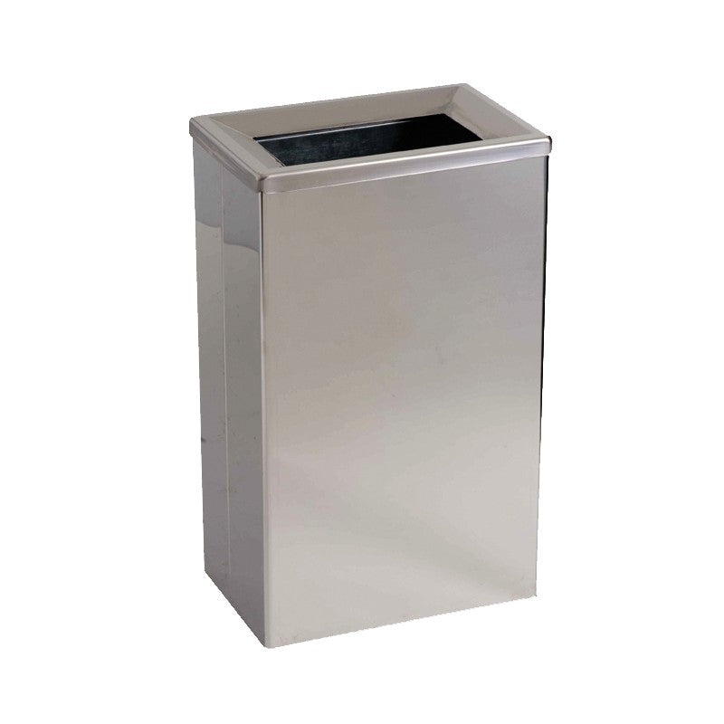 Corbeille 25L en inox brossé