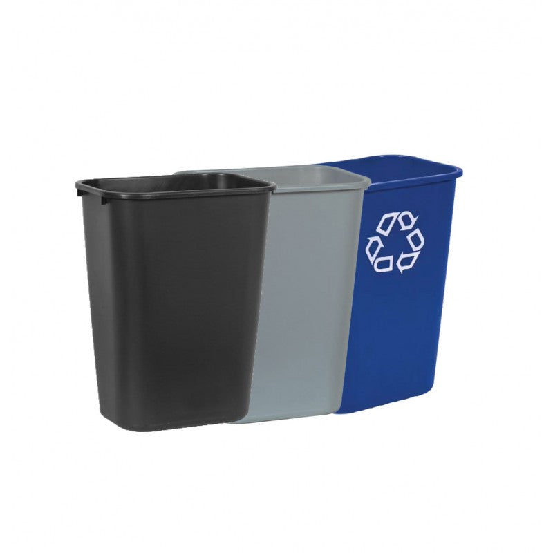 Corbeille tri sélectif Rubbermaid 39L FG295700BLA noire