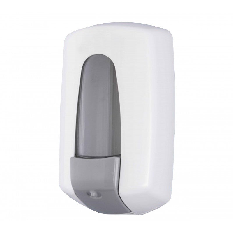 Distributeur savon Jofel Aitana blanc detail reservoir SAN transparent