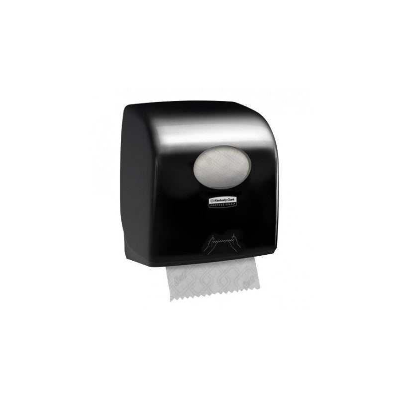 Distributeur essuie-mains AQUARIUS noir dimensions profil lateral