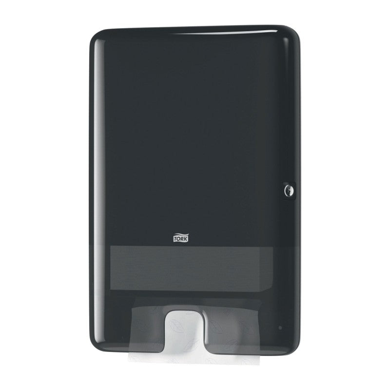 Distributeur Tork Xpress Elevation noir dimensions profil lateral