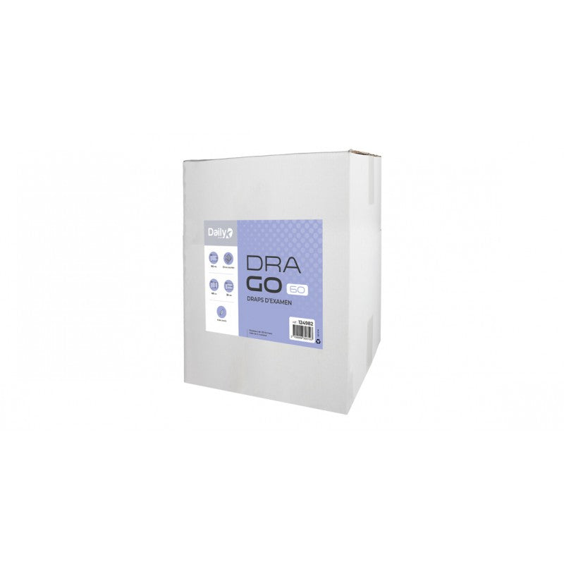 Drap d'examen blanc PO 2 plis gaufrés135 fts 60x35cm - Ct de 6 rlx
