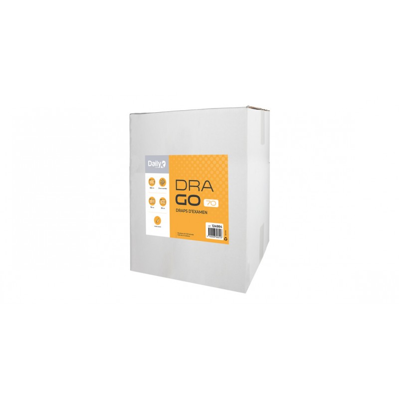 Drap d'examen blanc PO 2 plis gaufrés135 fts 70x35cm - Ct de 6 rlx