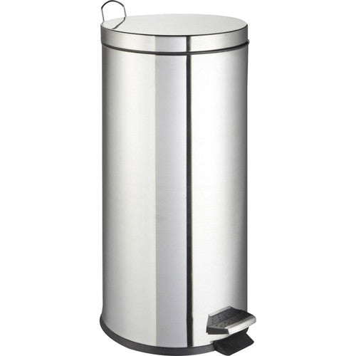 Poubelle inox à pédale 12L TAMPEL ref 126213 vue de face