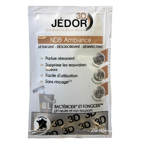 Dosettes 20ml détergent désinfactant surodorant 3D JEDOR - Ct de 250