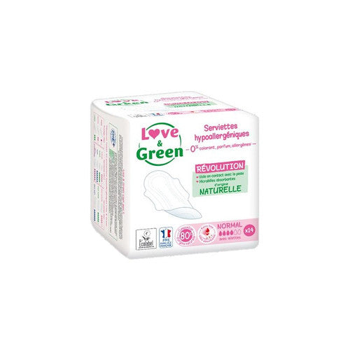 Serviettes hygieniques feminine 85% origine naturelle - Colis 1344