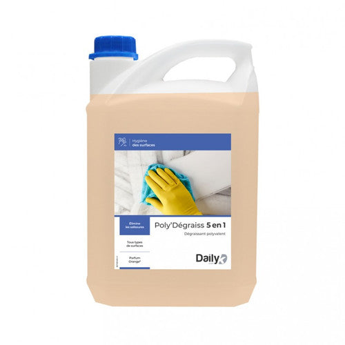 DAILYK POLY'DEGRAISS dégraissant 5 en 1 bidon 5L orange