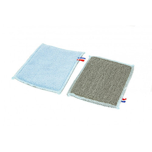 Lavette anti-calcaire microfibre laine acier ICA 12x15cm sachet 2