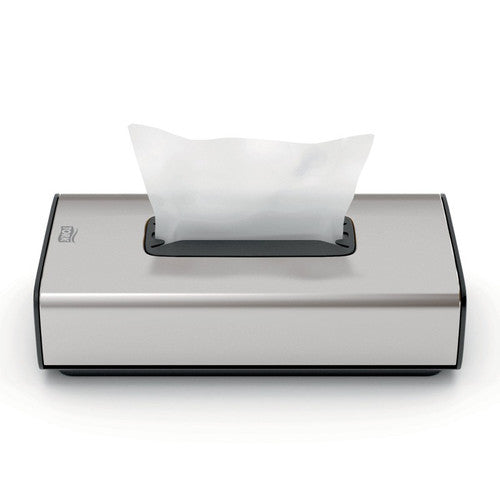 TORK Distributeur de Mouchoirs gris/noir //Acier Inox. ABS