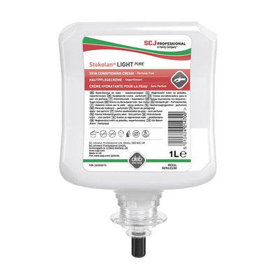 Crème mains hydratante ss parfum STOKOLAN LIGHT PURE - Colis 6 x 1L