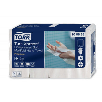 Essuie-mains compresses interfolies doux Tork Xpress H2 carton 2040