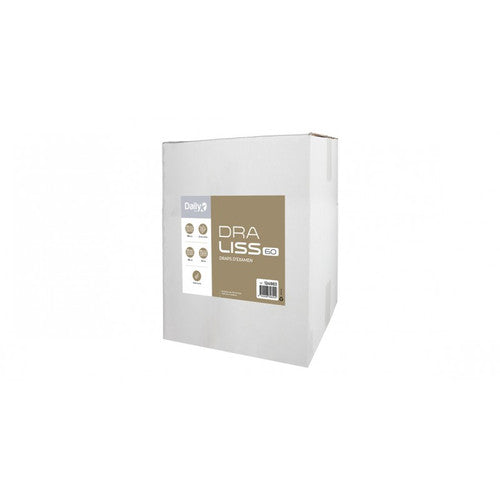 Drap d'examen blanc PO 2 plis lisses 135 fts 60x35cm - Ct de 6 rlx