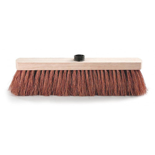 Balai coco naturel monture bois 38cm Hemera Distribution