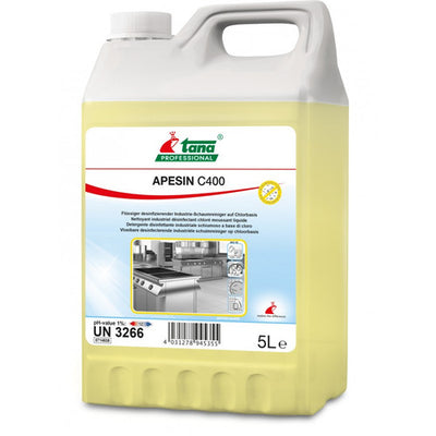 Nettoyant désinfectant chloré moussant APESIN C400 bidon 5L
