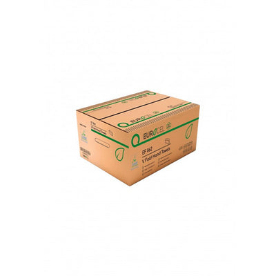 Essuie-mains plié V EUROCEL Ecolabel Havane 21x21cm double épaisseur