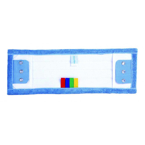 Frange microfibre 3 trous 6 oeillets 40cm bleue Hemera 128042