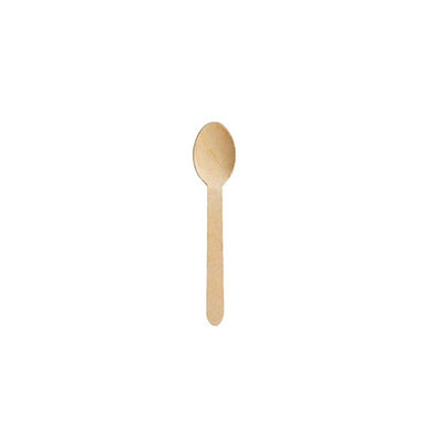 Petites cuillères bois 110mm biodégradables ref 133050