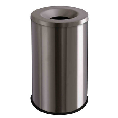 Poubelle inox brossé anti-feu 30L ref 130126