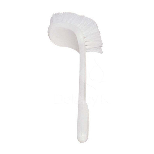 Brosse coudée nylon PP monture blanche ref 123735 Hemera Distribution