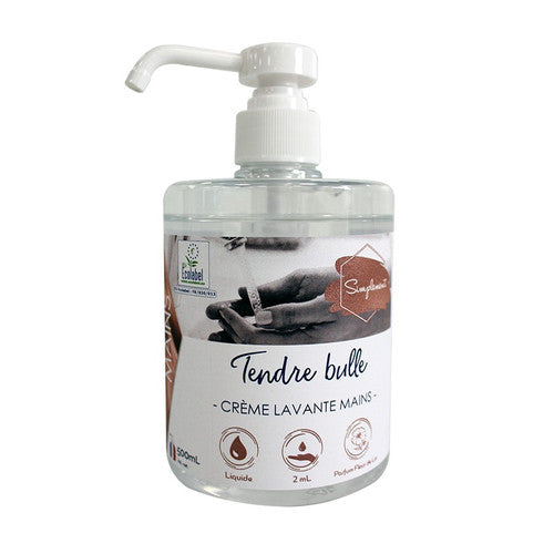TENDRE BULLE Crème lavante mains ECOLABEL - Flacon 500ml avec Pompe