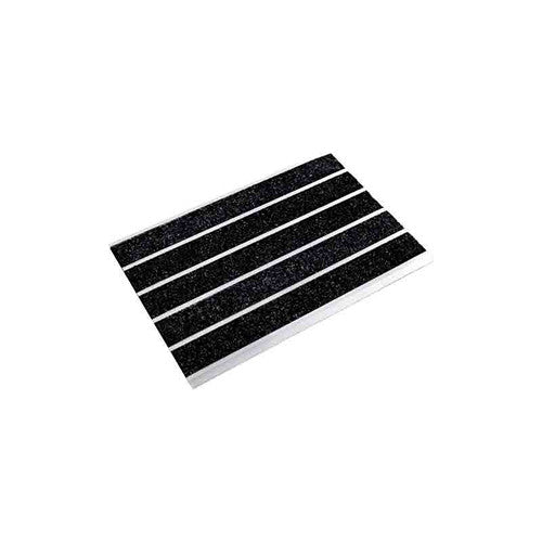 Tapis profil alu insert moquette bouclé anthracite ROMAT22mm-le m²