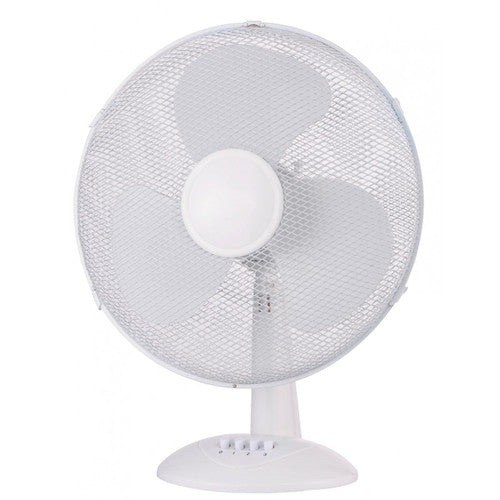 Ventilateur de table blanc 40cm 3 vitesses Hemera 132467
