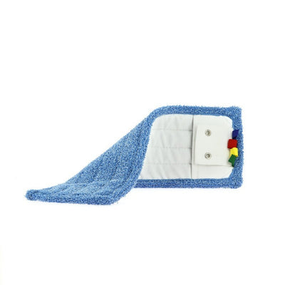 Frange microfibre bleue a poches et languettes 50cm ref 129091