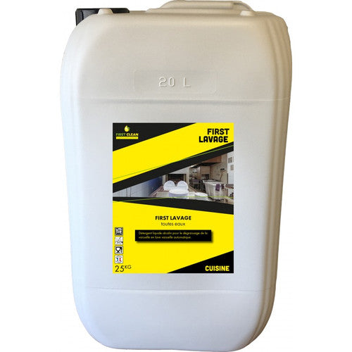 First Clean Lavage Toutes Eaux détergent machine bidon 25 kg