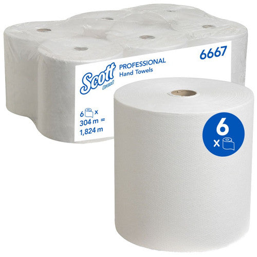 Essuie-mains 1pli SCOTT 304 m -6667- Colis de 6