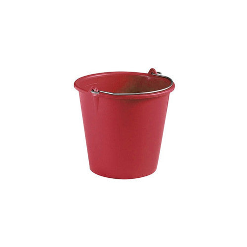 Seau industriel PE renforcé rouge 10L