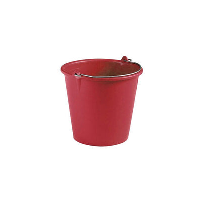 Seau industriel PE recyclé rouge 10L avec graduations 284x253mm
