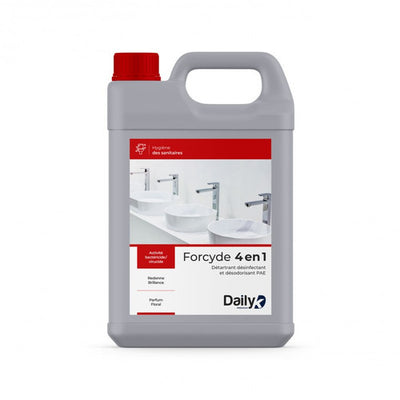 Bidon 5L FORCYDE 4 EN 1 nettoyant désinfectant sanitaire DAILYK