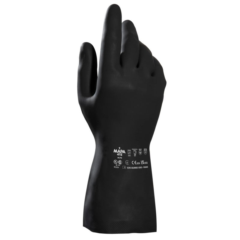 Gant néoprène/latex noir MAPA ALTO 415 (7 à 10) - 1 paire