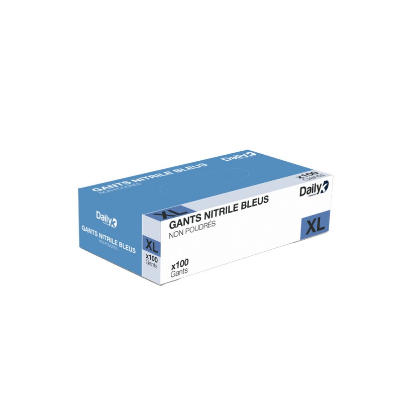 Certifications EN 374 EN 455 gant nitrile bleu DailyK