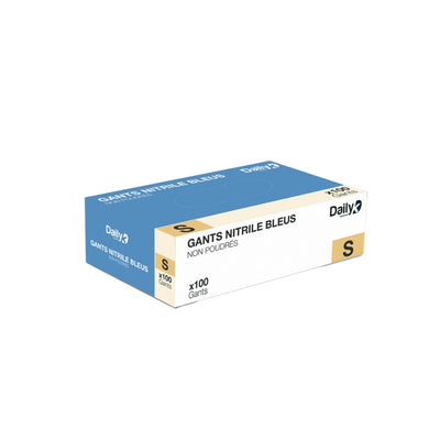 Gant nitrile bleu non poudre Hemera 132664T boite 100