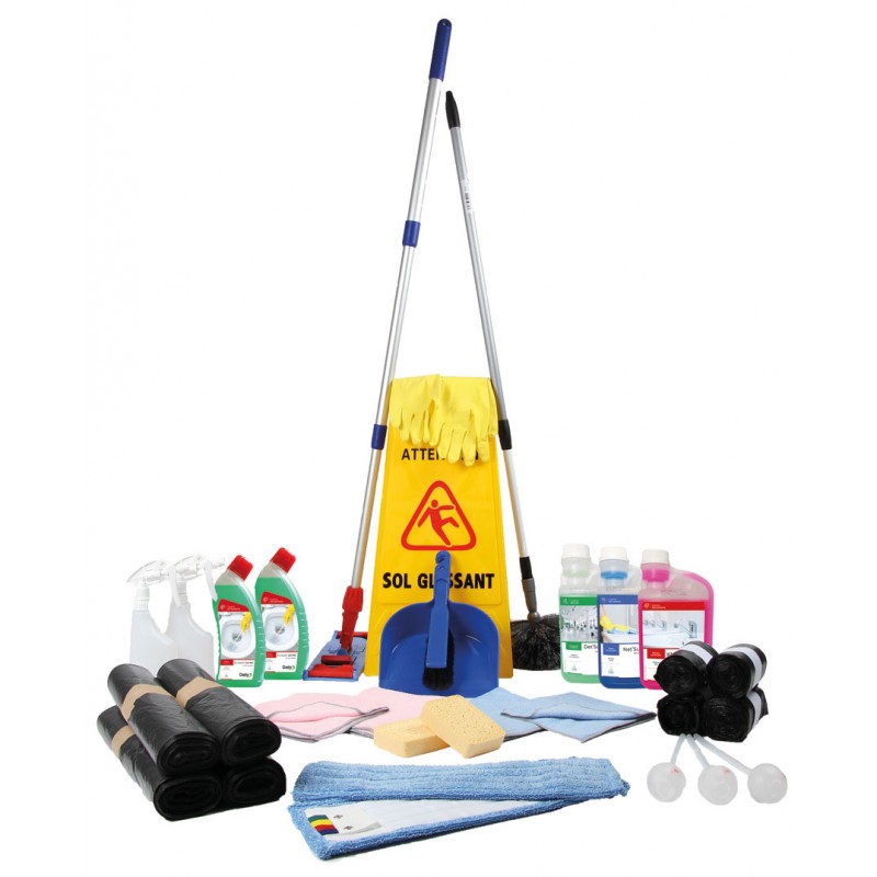 Contenu kit nettoyage professionnel Ecolabel OS2 ref 133302