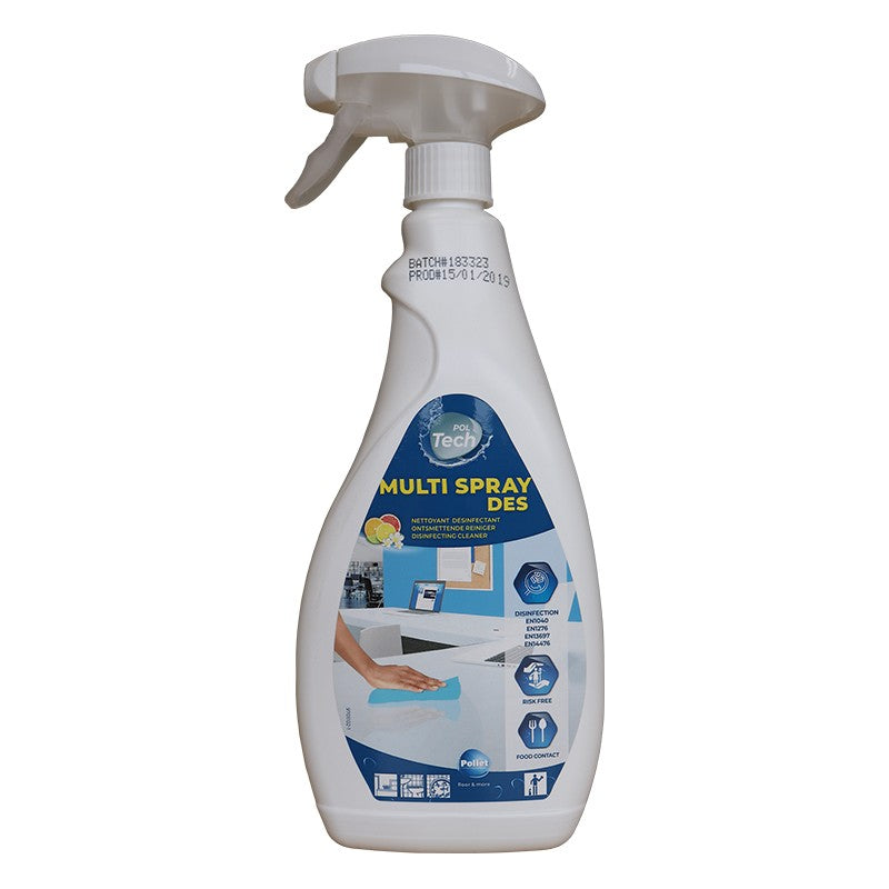 MULTI SPRAY DES Nettoyant désinfectant multisurfaces - Spray 750ML