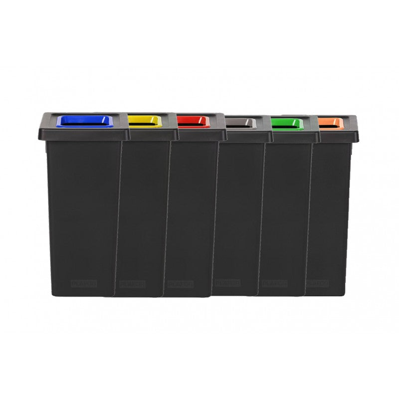 Poubelle FIT tri sélectif 50L avec couvercle sans étiquettes