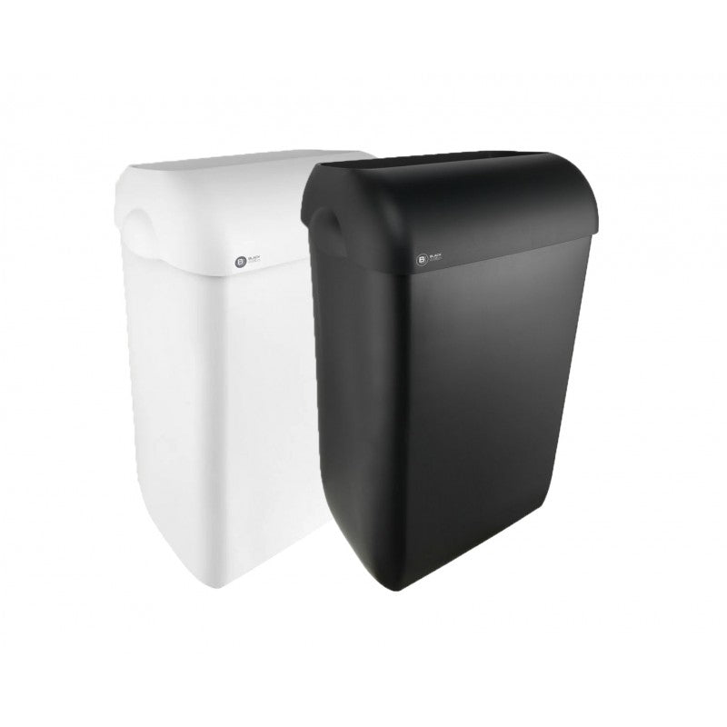 Poubelle 43L Satino blanc vue de face