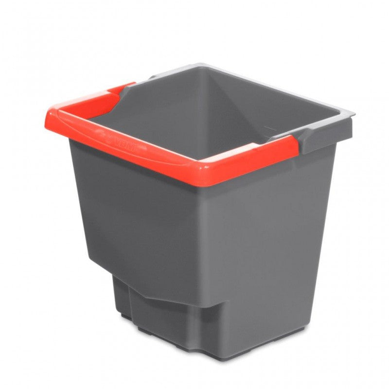 Seau 15L gris avec anse de couleur pour chariot IDEATOP