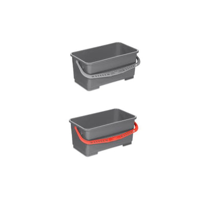 Seau 22L gris VDM avec anse grise ou rouge