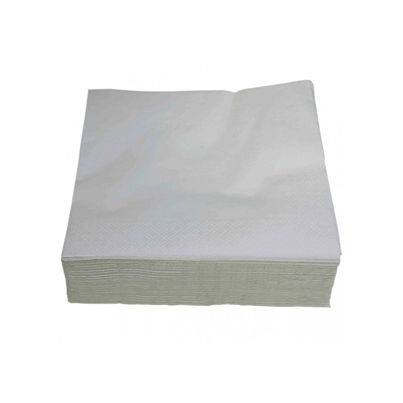 Serviette blanche 30x30cm 2plis pure ouate - Ct de 3200