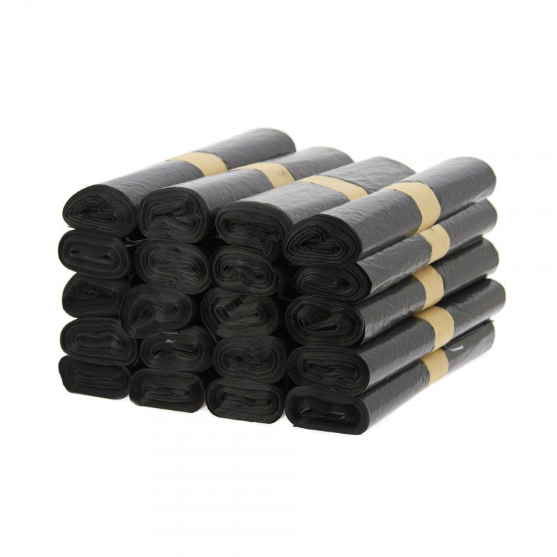 Carton 500 sacs poubelle 50L noir PEBD Hemera Distribution rouleaux